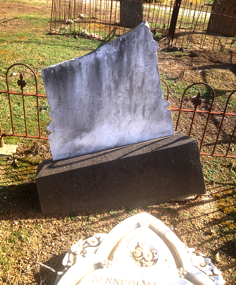 Photo of headstones/Kenneth McLennan (died 1894) hdstn Rothwell cem Little Rvr - bottom
